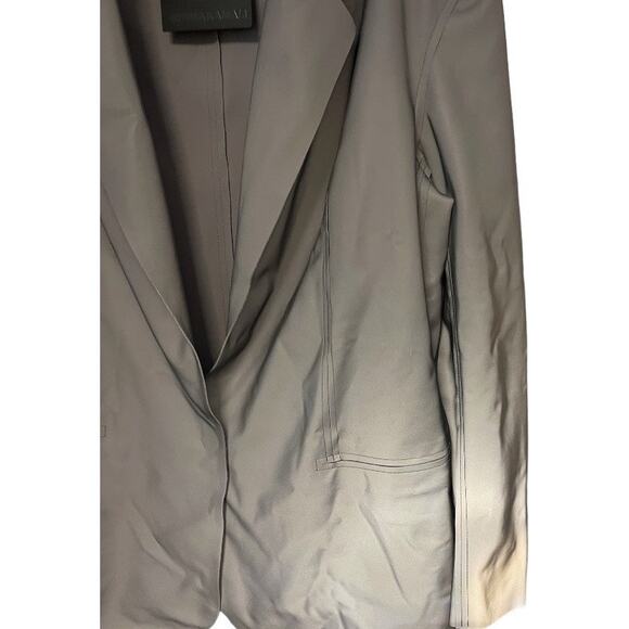 Norma Kamali Oversized Single Breasted Jacket Reflective Stretch Gray Size M/38 - Picture 9 of 14